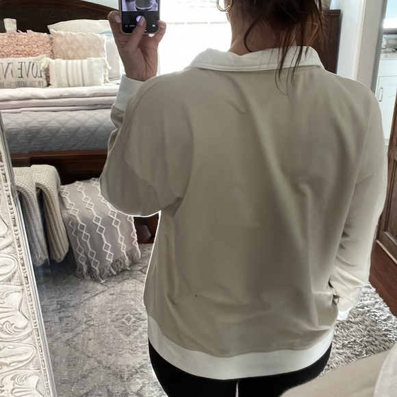 Time and Tru Tan and Cream 1/4 Zip Top Size XL - Picture 4 of 9